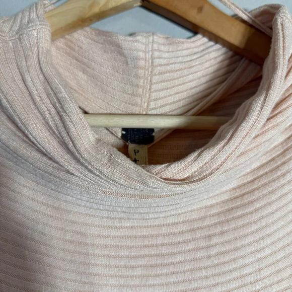 Free People We the Free Lover Rib Thermal Top Women's Small Pink Sweater Coastal - Picture 7 of 14